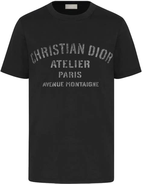 christian dior black t shirt|dior atelier shirt black.